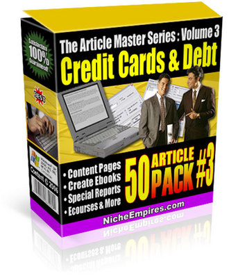 Product picture 50 Credit Card / Credit Card Debt PLR Articles